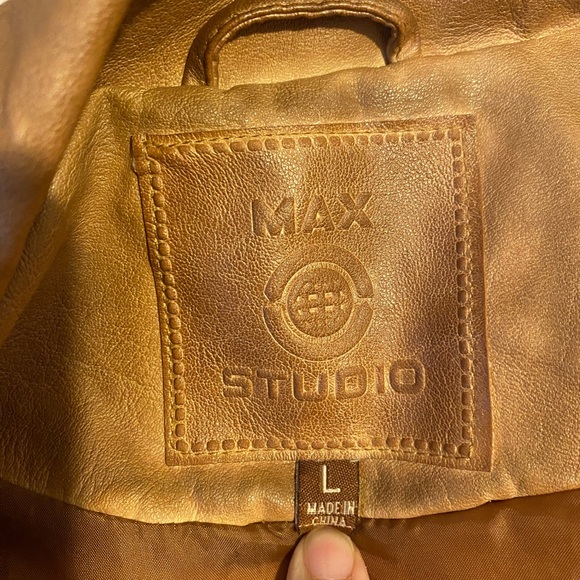 Max Studio Faux Leather Jacket - Size L - Picture 10 of 10
